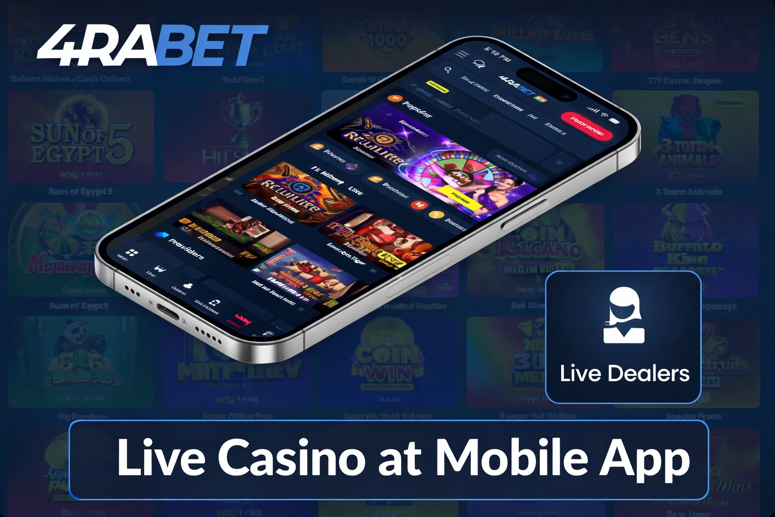4rabet App Download live casino at mobile application